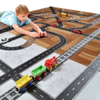 00011655 Игровой скотч с дорожной разметкой Умная железная дорога