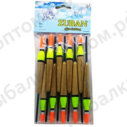 Рыболовные поплавки "ZUBAN" упаковка 10 штук, вес 3.0гр (Арт-LN-05)