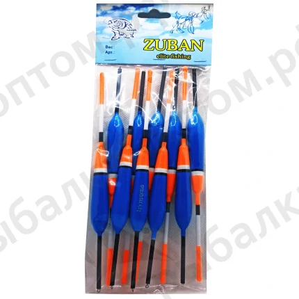 Рыболовные поплавки "ZUBAN" упаковка 10 штук, вес 4.0гр (Арт-LN-14)