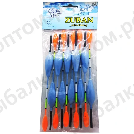 Рыболовные поплавки "ZUBAN" упаковка 10 штук, вес 3.0гр (Арт-LN-17)