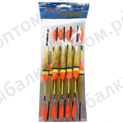 Рыболовные поплавки "ZUBAN" упаковка 10 штук, вес 6.0гр (Арт-LN-27)