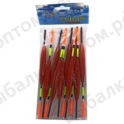 Рыболовные поплавки "ZUBAN" упаковка 10 штук, вес 4.0гр (Арт-LN-35)