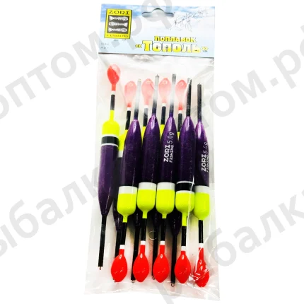 Поплавки "Тополь" упаковка 10 штук, вес 5.0 грама (Арт-ZORI)