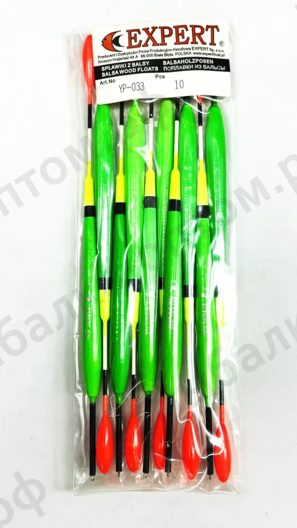 Поплавки EXPERT, из бальсы, вес 6 грамма, упаковка 10 штук. (Арт:1070)
