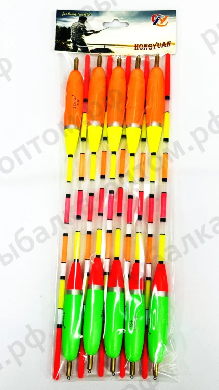 Поплавки "HONGYUAN" 4+3g, упаковка 10 штук. (Арт-1070)