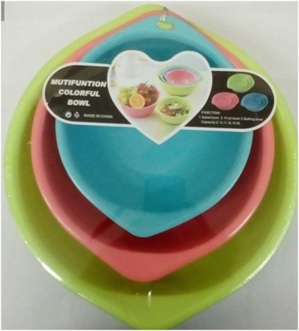 Набор из трех мисок Multifuntional Colorful Bowl