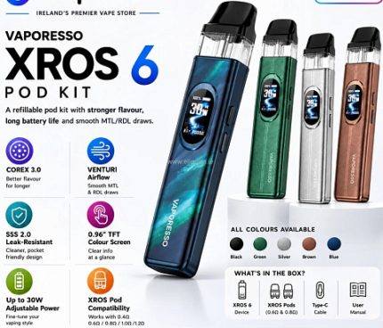 POD система VAPORESSO XROS 6, Carbon Fiber Gray