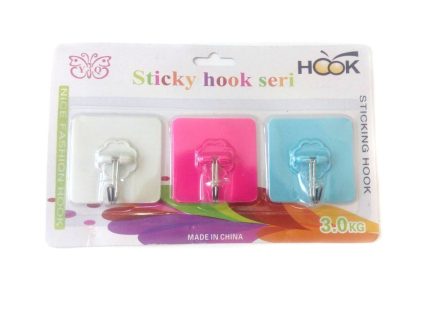 Набор настенных крючков STICKY HOOK SERI, 3 шт