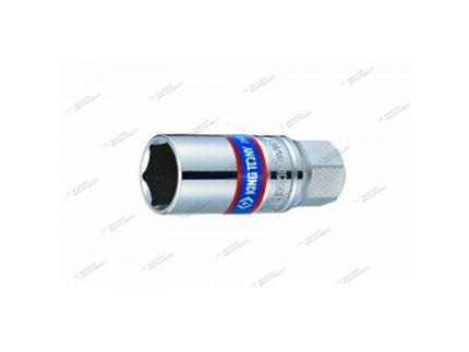 Головка свечная шестигранная 1/2", 21 мм, L = 70 мм, резиновый фиксатор 463521R