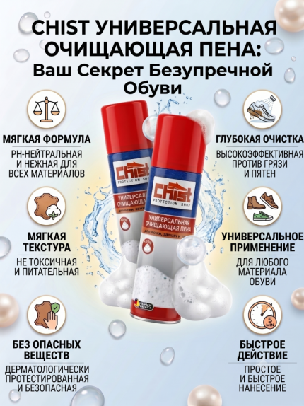 Очищающая пена для обуви