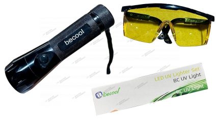 Течеискатель ультрафиолетовый BC-UV-L Light (УФ-фонарик + очки) BC-UV-L Light