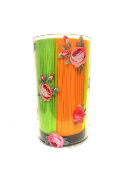 00019688 Круглая прозрачная подставка для ножей с узором Universal Knife Holder, 11х11х18 см