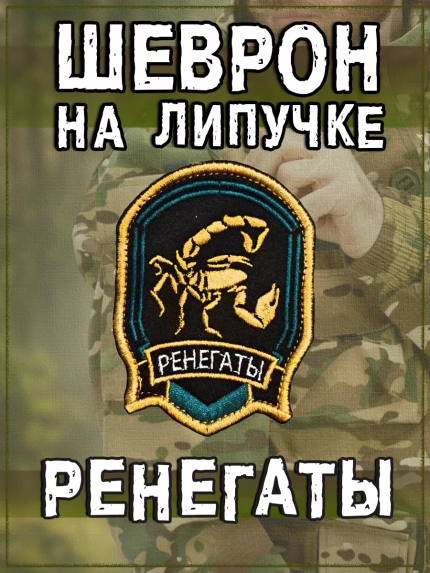 Нашивка на липучке Ренегаты, 6х8 см