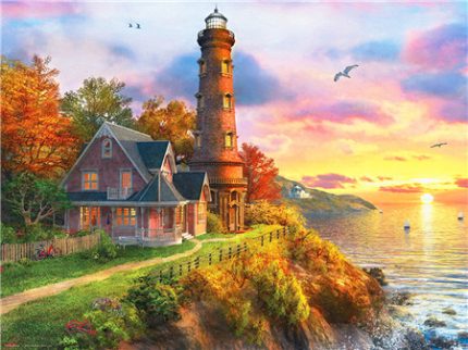 Алмазная мозаика картина стразами Маяк, 30х40 см