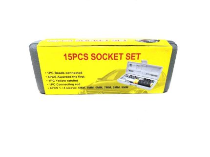 Реверсивная отвёртка с набором бит 15 pcs Socket Set