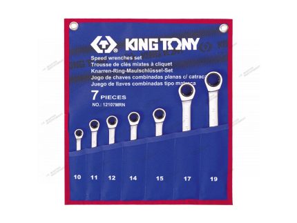 Набор комбинированных трещоточных ключей, 7 предметов  king tony 12107mrn