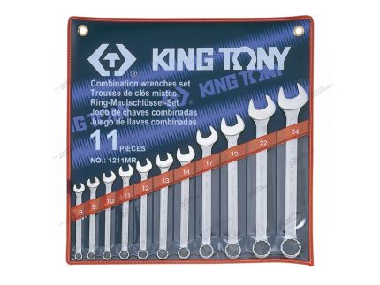 Набор комбинированных ключей,11 предметов 8-24 мм,   king tony 1211mr