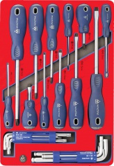 Набор отвёрток, шестигранников и TORX, ложемент, 27 предметов  МАСТАК 5-40627