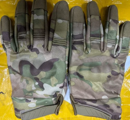 Тактические перчатки c пальцами
