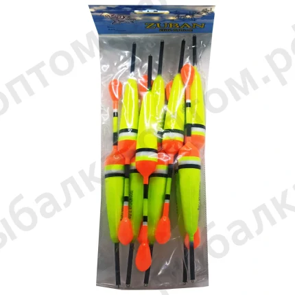 Рыболовные поплавки "ZUBAN" упаковка 10 штук, вес 7.0гр (Арт-LN-23)