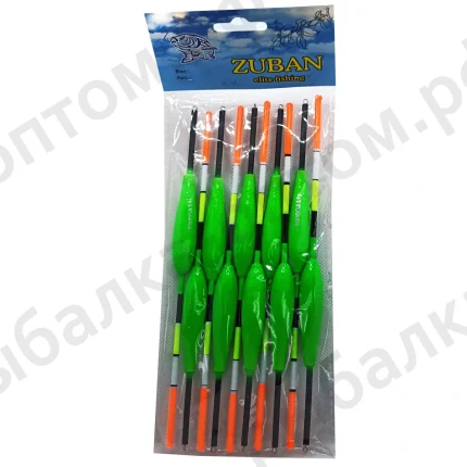 Рыболовные поплавки "ZUBAN" упаковка 10 штук, вес 3.0гр (Арт-LN-25)