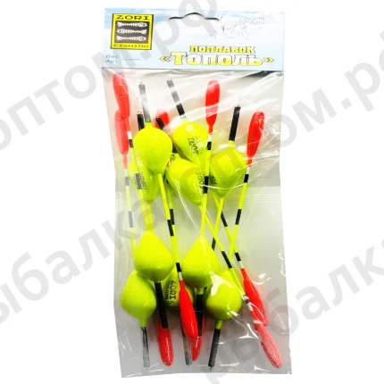 Поплавки "Тополь" упаковка 10 штук, вес 6.0 грама (Арт-ZORI)