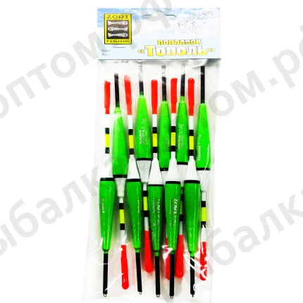 Поплавки "Тополь" упаковка 10 штук, вес 3.0 грама (Арт-ZORI)