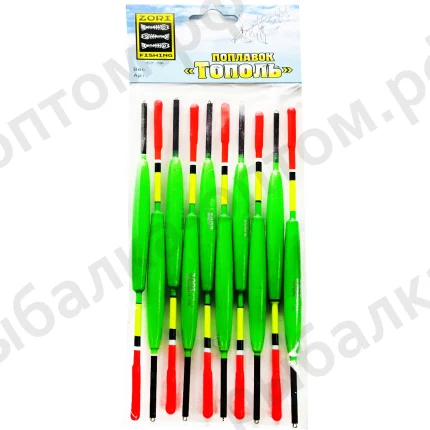 Поплавки "Тополь" упаковка 10 штук, вес 3.0 грама (Арт-ZORI)