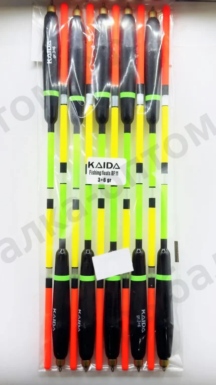 Поплавки KAIDA Fishing Floats BF11 - 3+6gr 10шт/уп.