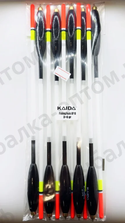 Поплавки KAIDA Fishing Floats BF10 - 3+6gr 10шт/уп.