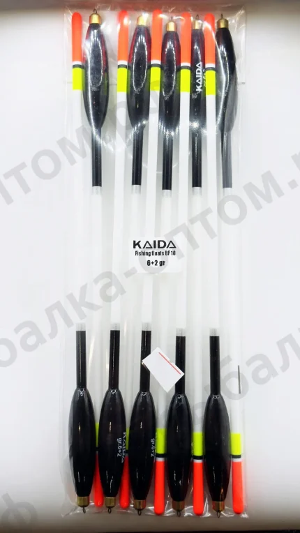 Поплавки KAIDA Fishing Floats BF10 - 6+2gr 10шт/уп.