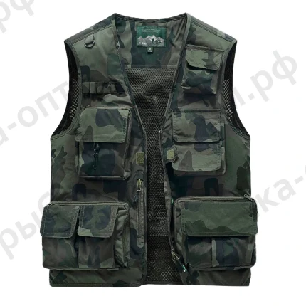 Жилетка тактическая с карманами (Размеры внутри) (Арт.RS-419)